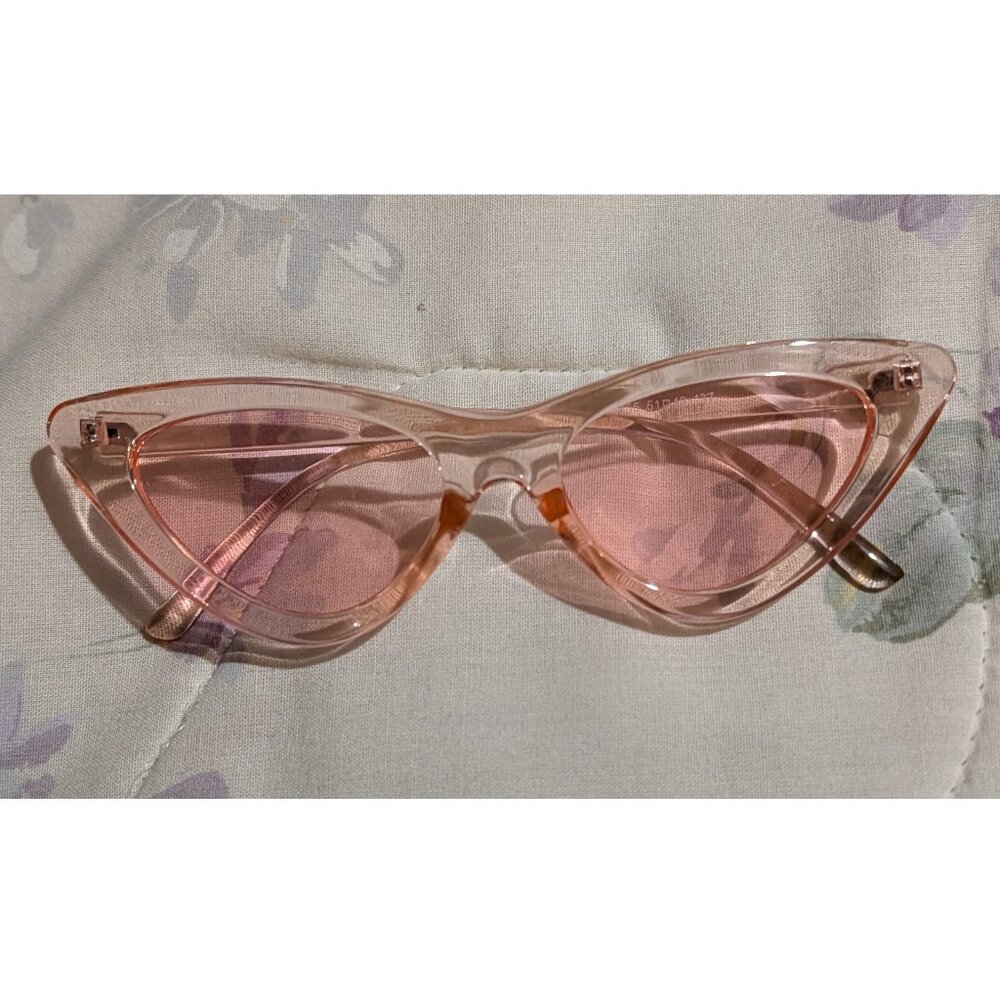 Trendy Pink Tinted Cat Eye Glass Frames